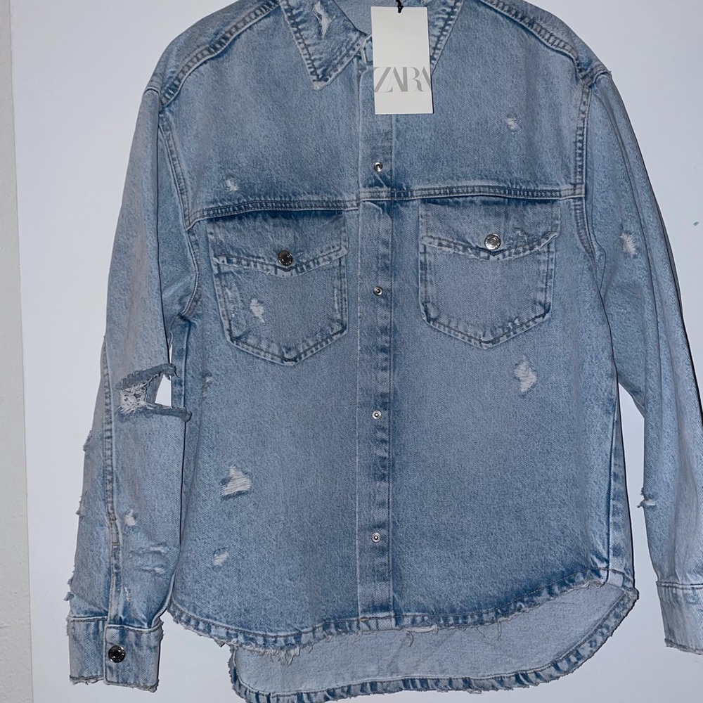 Zara jean jacket shirt